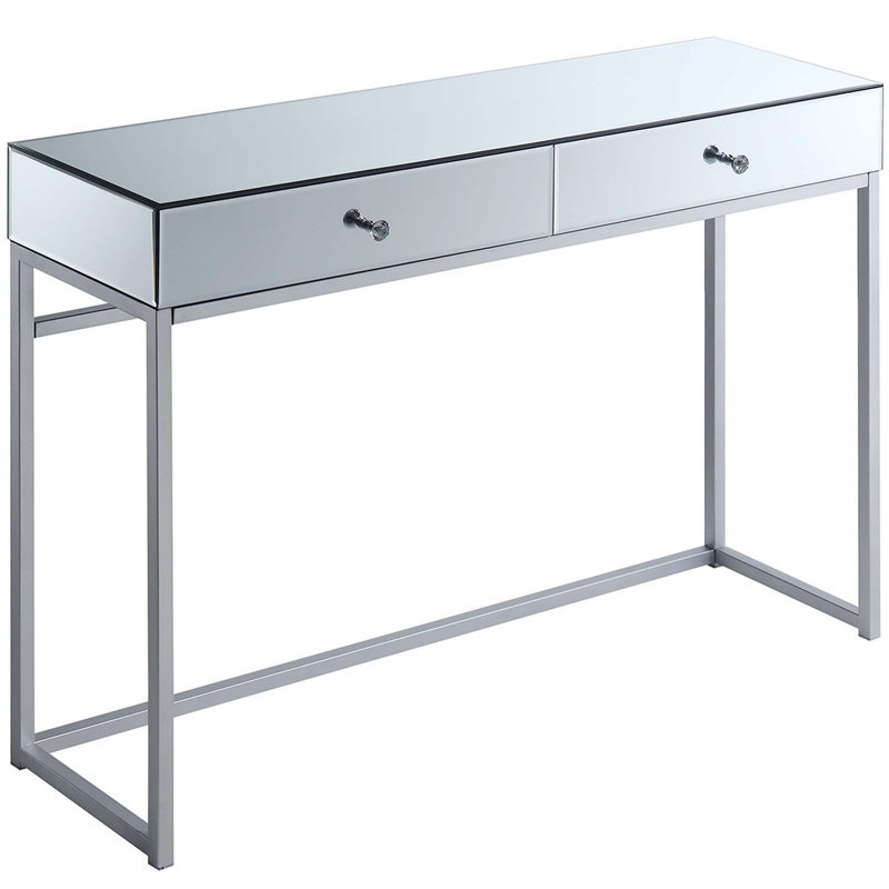 Garwood 42'' Glass Top Console Table