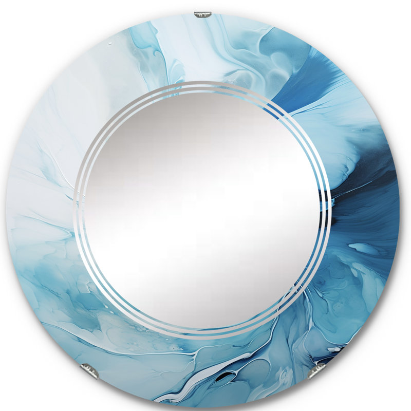Valrico - Miroir mural moderne rond, 24 po x 24 po