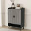 Armoire à chaussures réglable à 7 niveaux avec rangement dissimulé, fabrication durable en planche E0 pour le vestibule ou l'organisation polyvalente.-870266057