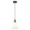 Arcadia - Benston - Mini-luminaire suspendu à cordon 1 lumière 8 po - Finition bronze huilé - Abat-jour blanc mat