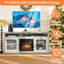 Meuble télé avec foyer Rustic Elegance