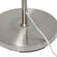 Lampe sur pied moderne à 2 lumières Liam, nickel brossé, abat-jour blanc, H 66 po