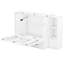 Lit escamotable mural avec tablettes latérales, tiroirs de rangement et ports de chargement USB