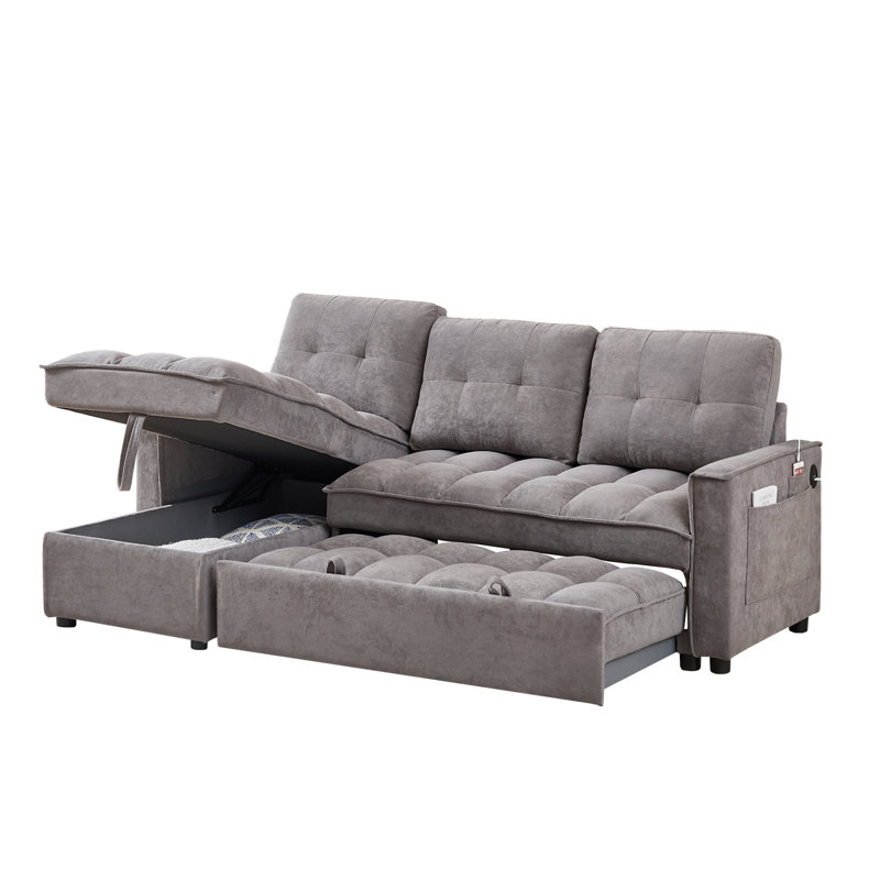MH 78.75" Reclining Sofa, Dark Gray Chenille