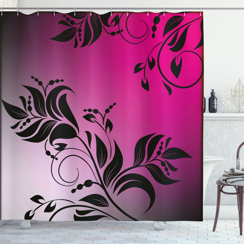 Shower Curtain with Hooks Included, 70"H x 69"W