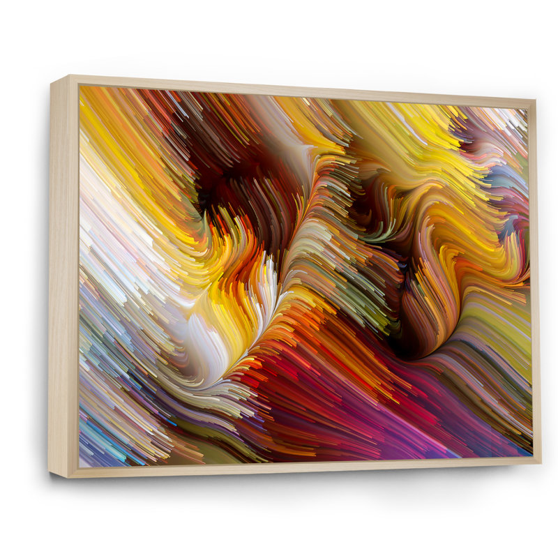 Réalité liquide III, reproduction sur toile flottante, H 16 po x l 32 po x P 1 po, Cadre naturel