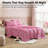 HLC.ME Pink Unicorn Printed Kids Bed Sheets - 4 Piece Patterned Bed Sheet Set - Wrinkle Resistant & Ultra Soft - Fits Mattresses up to 15 Inches Deep - Full-123227528-123227530