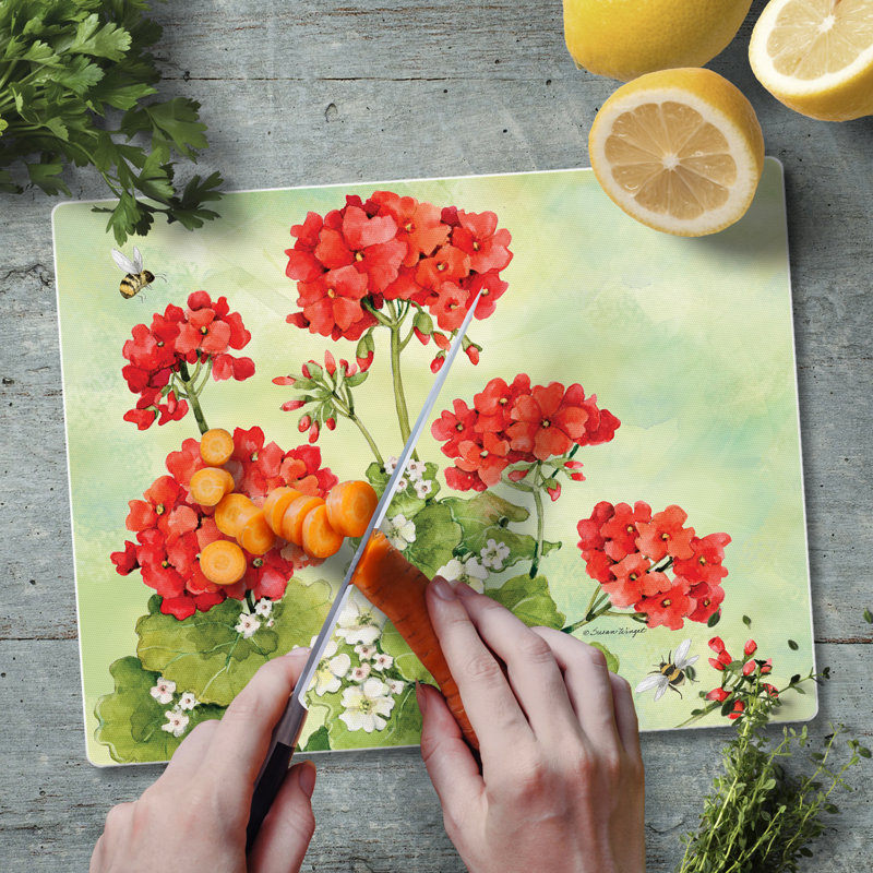 CounterArt Nature's Grace 3mm Glass Cutting Board 10” x 8”
