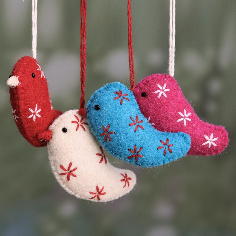 Ornement suspendu en laine Messagers of Joy