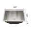 Lavabo de salle de bain encastré en nickel brossé 21 po x 17 po - Facile à nettoyer, vasque rectangulaire en acier inoxydable de 21 po x 17 po, installation au-dessus du comptoir