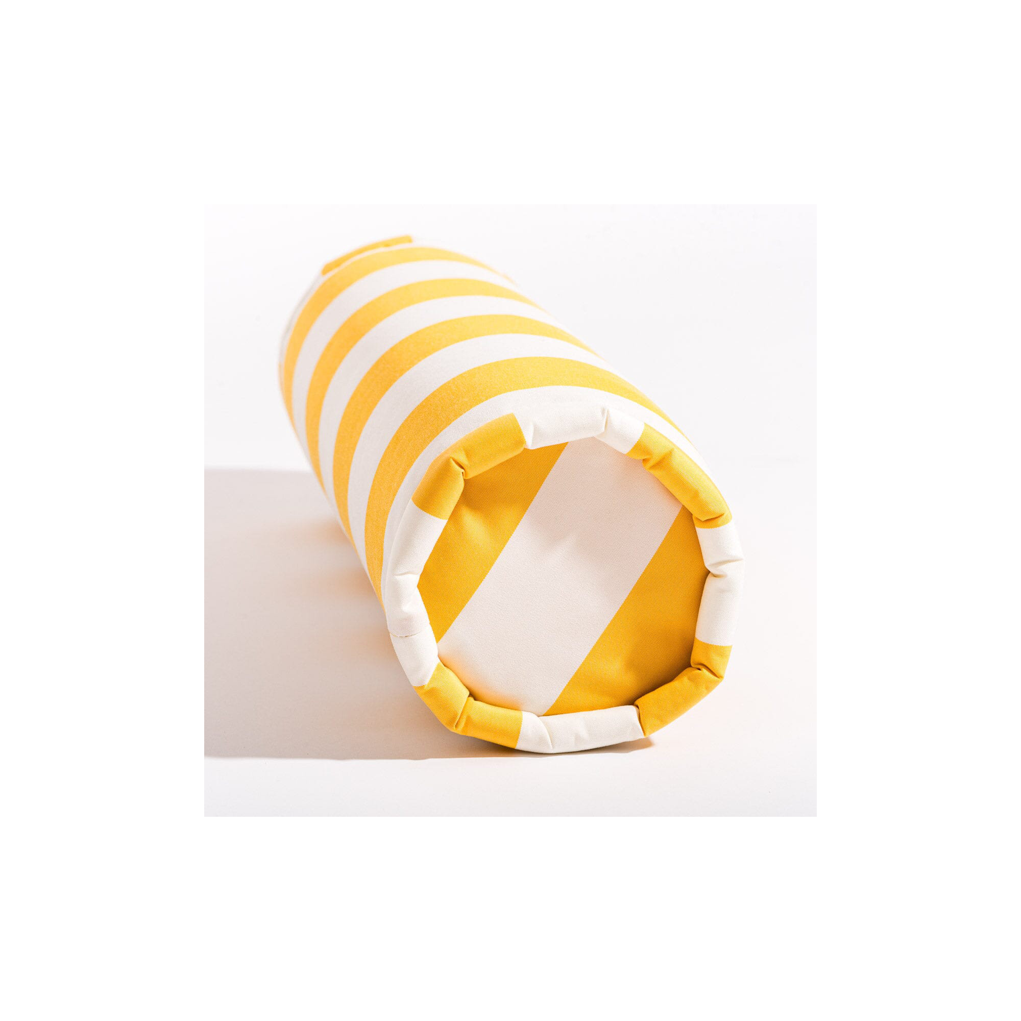 Calvi Outdoor Bolster, Yellow Striped
