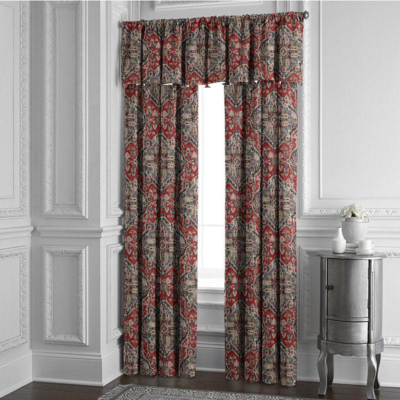 Tangier Linen Geometric Room Darkening Single Curtain Panel, 50" W x 84" L