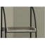 Bibliothèque, bibliothèque, étagère, d'angle, 3 niveaux, h 48 po, bureau, chambre à coucher, stratifié brun, métal noir, contemporain, moderne