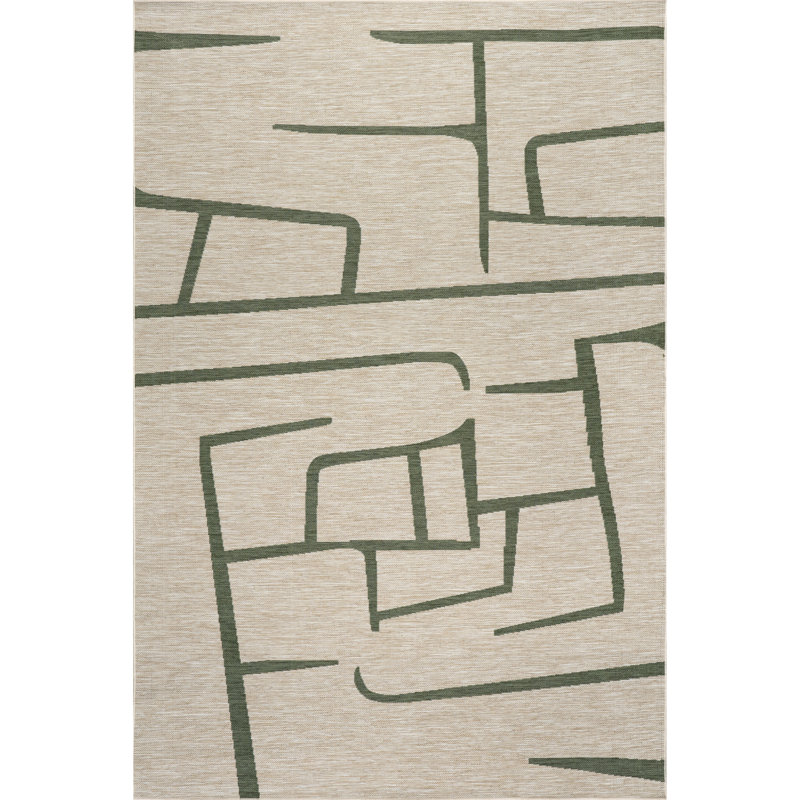 Atara Geometric Indoor/Outdoor Area Rug, Rectangle 4' x 6'