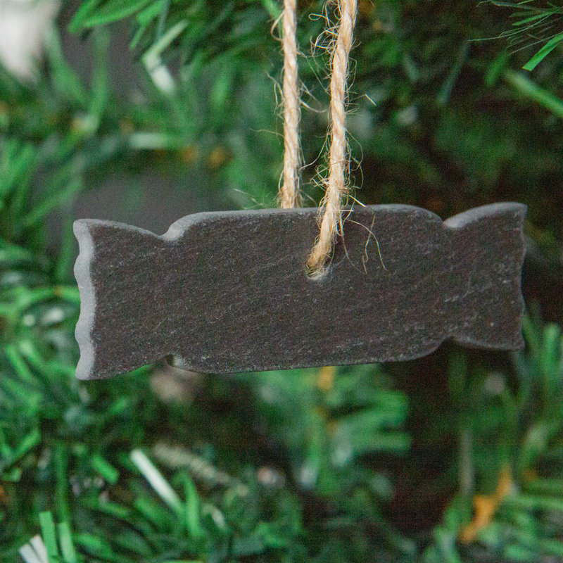 Nicola Spring - Slate Christmas Tree Decorations - 7.5 x 2.5cm - Cracker