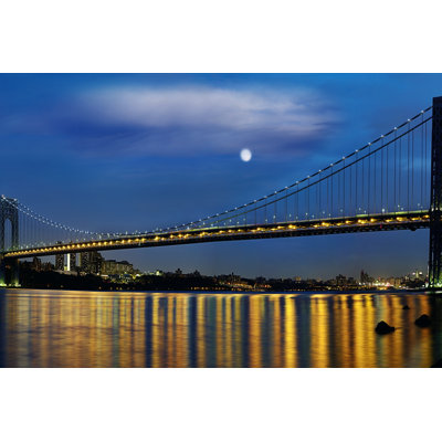 George Washington Bridge I 1 Piece Wrapped Canvas Wall Art