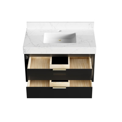 Ensemble de meuble-lavabo simple 48 po avec plateau Mayatte Grado