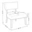 Fauteuil de chambre en polyester de 25,25 po de largeur