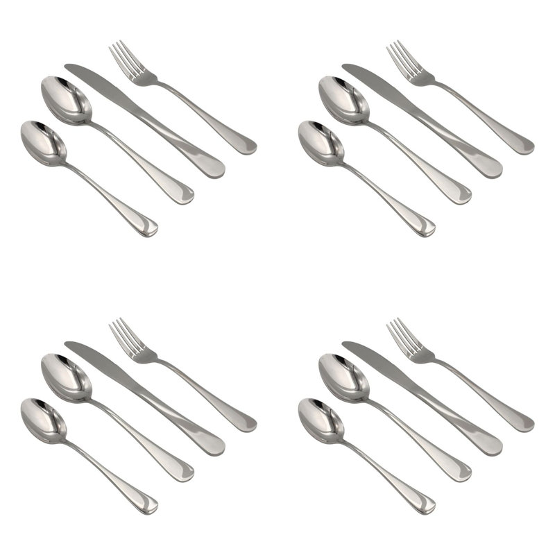 Ensemble de couverts 16 pièces Elyon Euro, Argent
