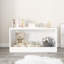 Boîte de rangement ouverte pour enfants, bac de rangement en bois blanc pour jouets en peluche, livres, chambre de bébé ou salle de jeux