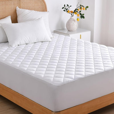 Full/double Mattress Pad, Quilted Fitted Mattress Topper Protector, Noiseless Breathable Bed Cover Padded With 6-18 Inches Deep Pocket, Machine Washable, 54x75 Inches