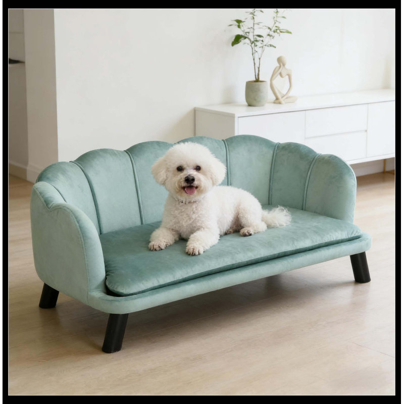 Spacious  Pet Bed,Pearl Design Pet Sofa, Green