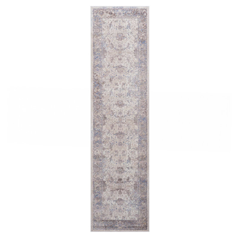  Tapis brun / beige / traditionnel, Tapis de couloir 2 pi 2 po x 8 pi