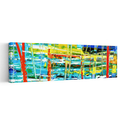 Vibrant Abstract Landscape Abstract Colorful Contemporary City Forest Wall Art