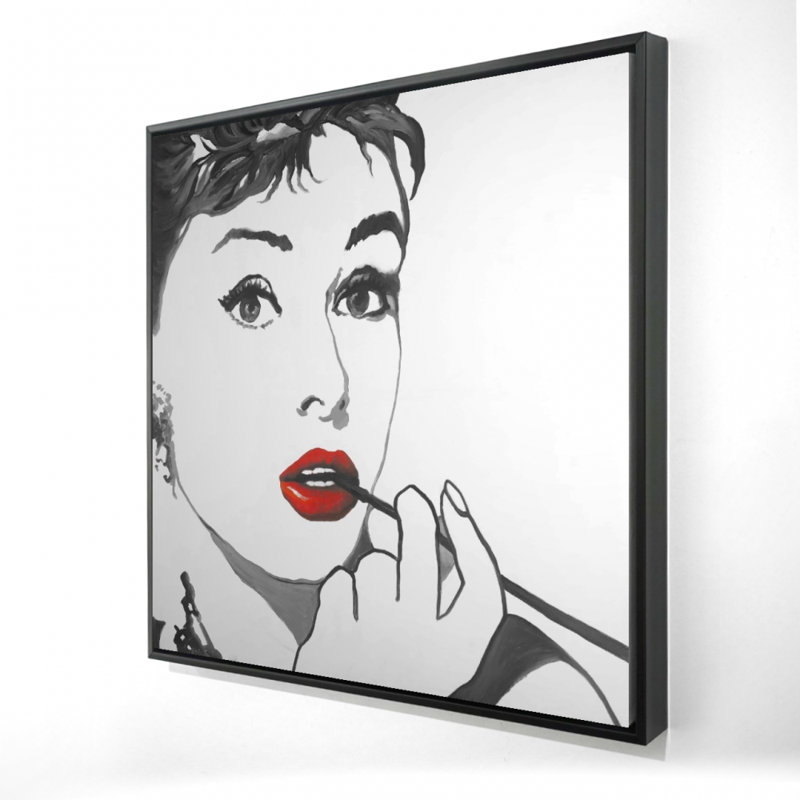 " Audrey Hepburn Outline Style ", 36" H x 36" W