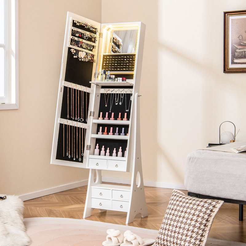 Armoire à bijoux avec miroir