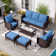 Nadilee Premium All-Weather Wicker - Person Patio Conversation Sets with Cushions