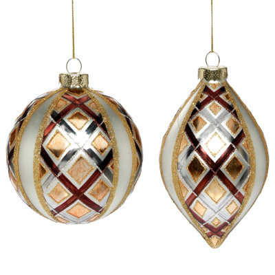 Art Deco Ornament - 4 Inches Set Of 6