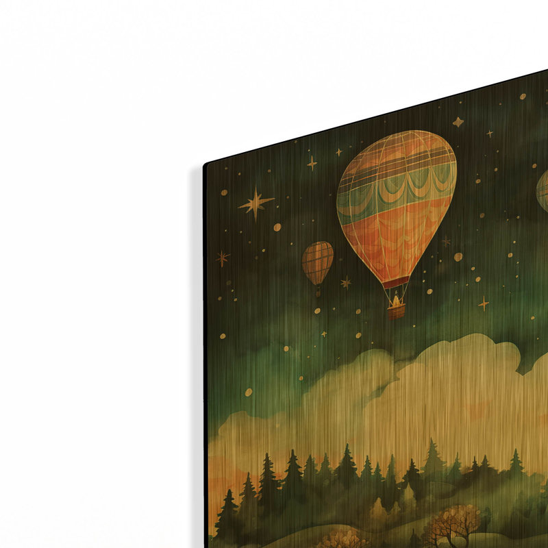 Tableau mural en métal doré « Ballons volants » de Momart, 61 x 41 cm, 24"x16"