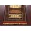 Tapis rouge / beige / brun fait à la main en laine Kilim