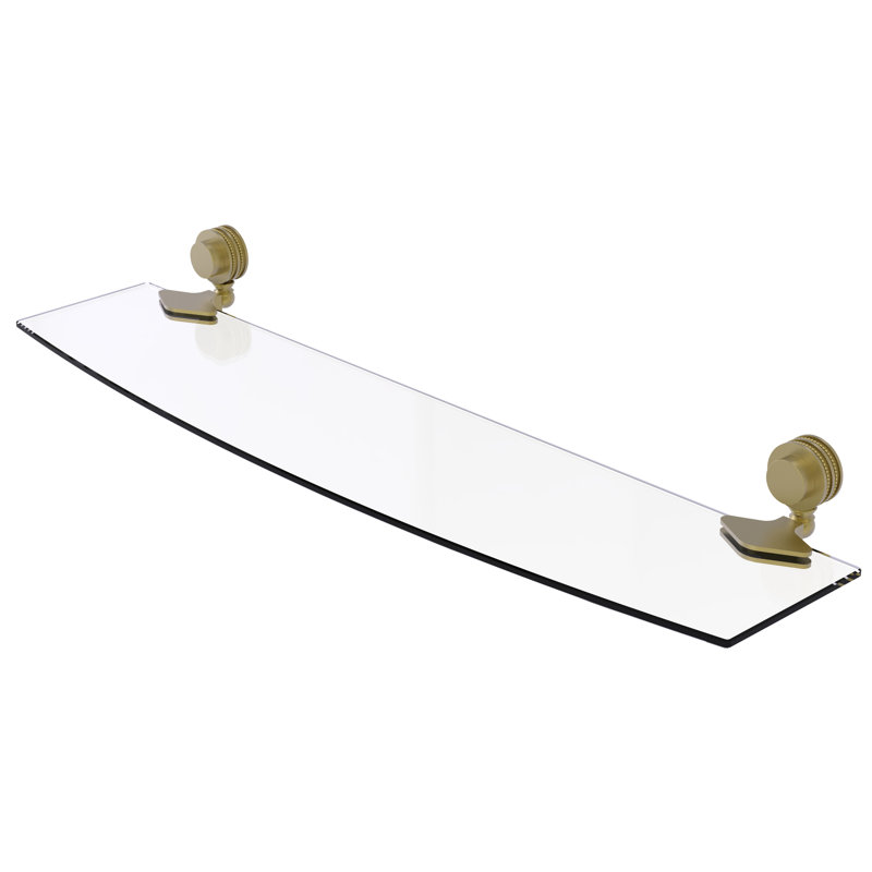 Venus Bracket Shelf, 2" H x 24" W x 5" D, Satin Brass