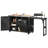 78.3" Outdoor Kitchen Island with Foldable Grill Table, Wooden Outdoor Grill Cart with Trash Can Storage & Stainless Steel Top, Outdoor Bar Cart-937145374
