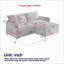 Canapé modulaire 2 places en forme de L avec repose-pieds repose-pieds, velours côtelé massif pour le salon | Velours côtelé | Vert sauge