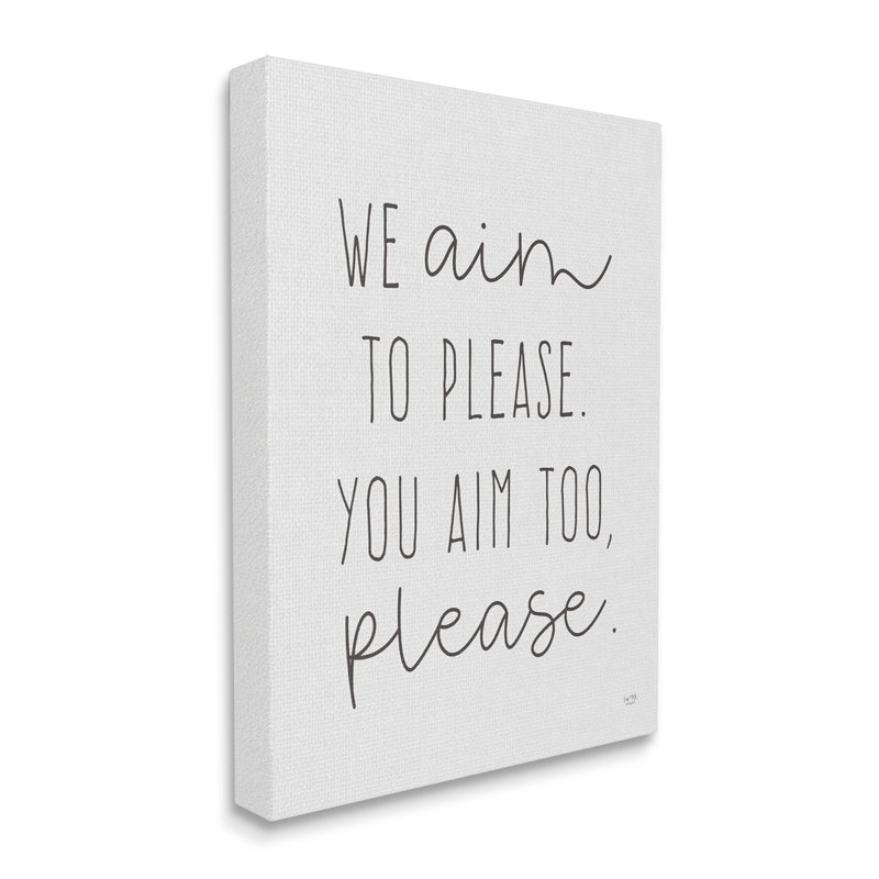 «Aim to s'il vous plaît» - Impression sur toile tendue, H 20 po x l 16 po x P 1,5 po