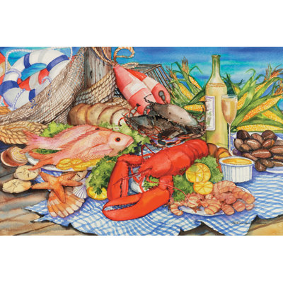 Seafood Platter by Kathleen Parr McKenna - Painting Print