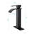 Waterfall Spout Single Handle Bathroom Sink Faucet, Matte Black, Stainless Steel With Pop-Up Drain  No Overflow  For Convenient And Precise Water Supply Adjustment, Control, Management Black Tap