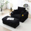 Fauteuil d'appoint surdimensionné avec fauteuil noir Avaeah