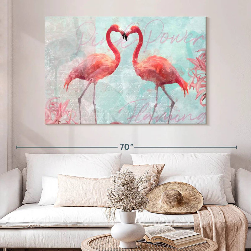 Flamingo Power, 34" H x 51" W