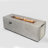 70" Propane Gas Fire Pit Table, 60000 BTU  Rectangular Concrete Fire Pit For Outside Patio Deck Garden Backyard- Light Gray