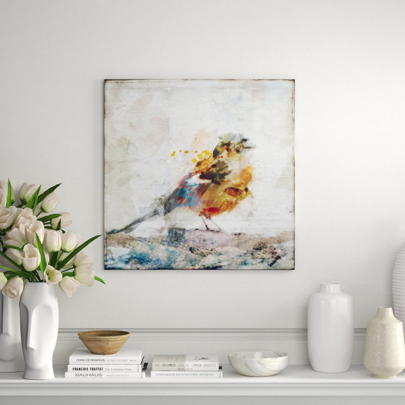 Watercolor Bird I Print by Zoey Riley, Outdoor, 24" H x 24" W x 1.5" D