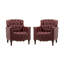Fauteuil en cuir véritable capitonné Annja-80015537