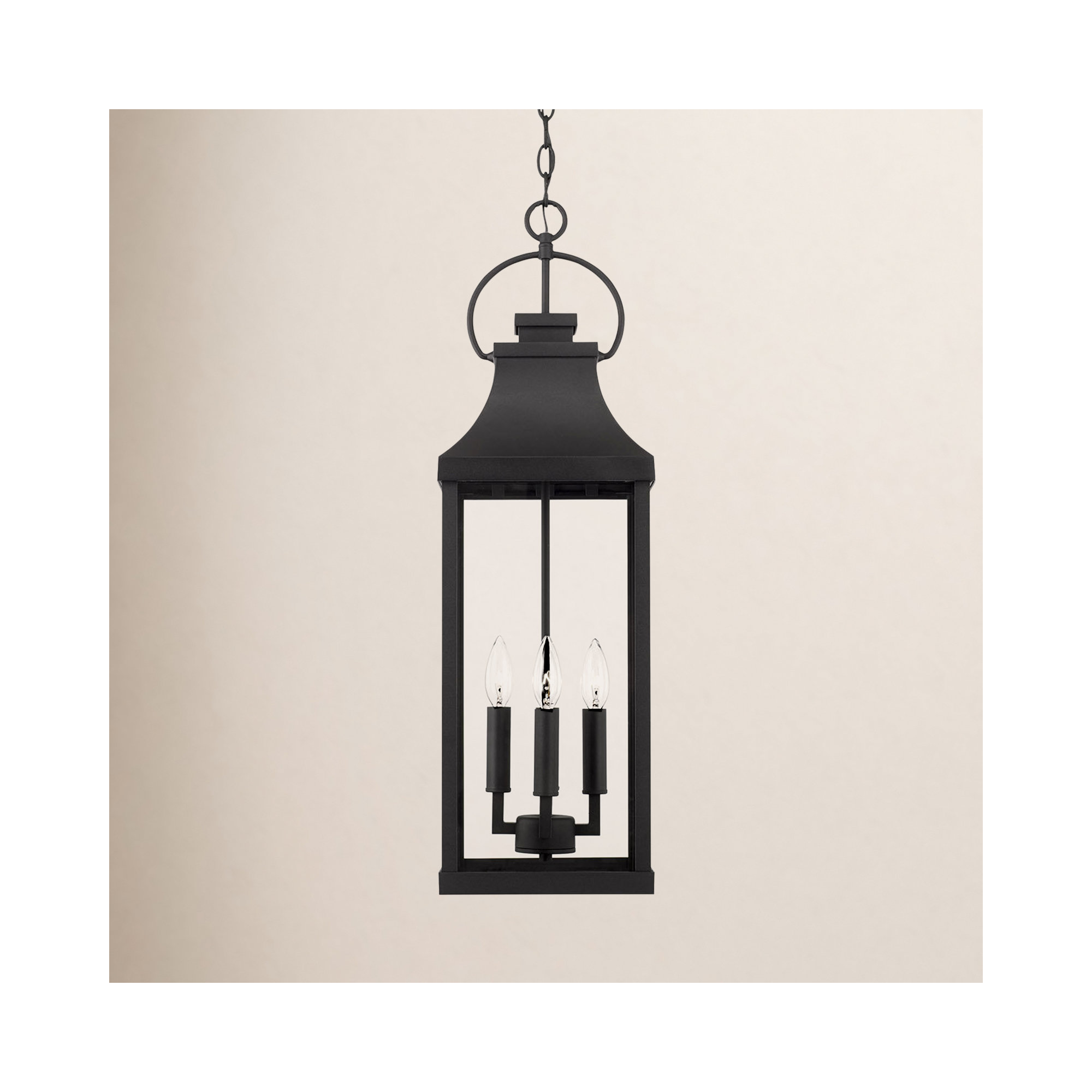 Caden Outdoor Hanging Lantern, Black