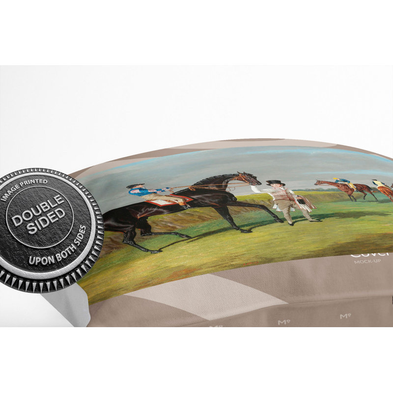 Horse Racing Square Throw Cushion, 55cm H x 55cm W x 20cm D
