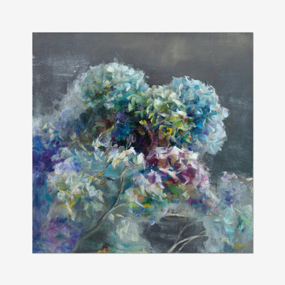 Abstract Hydrangea Dark by Danhui Nai - Painting