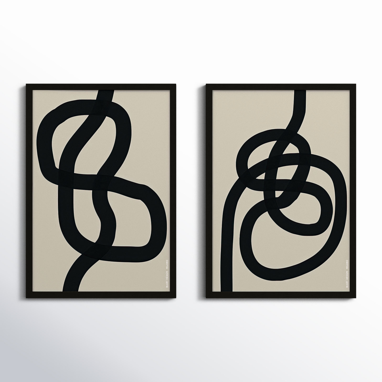 Intertwined by Romina Gadler, Black Framed Paper, 10" H x 14" W x 1.25" D