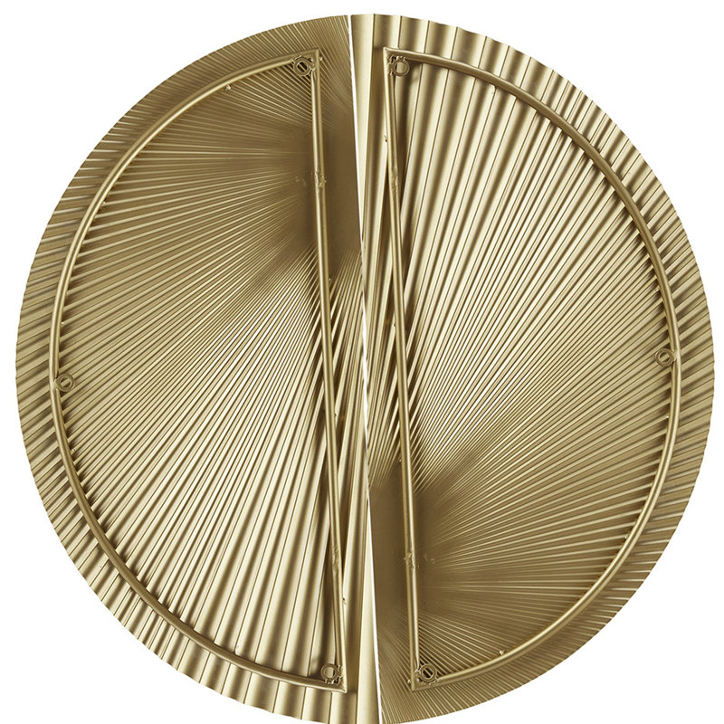 2 décorations murales en métal en demi-lune, finition feuille d'or pour une touche glamour, options de rangement intérieur sans fin de 2 pièces, augmente l'attrait intérieur, pour une utilisation avec des arrangements polyvalents